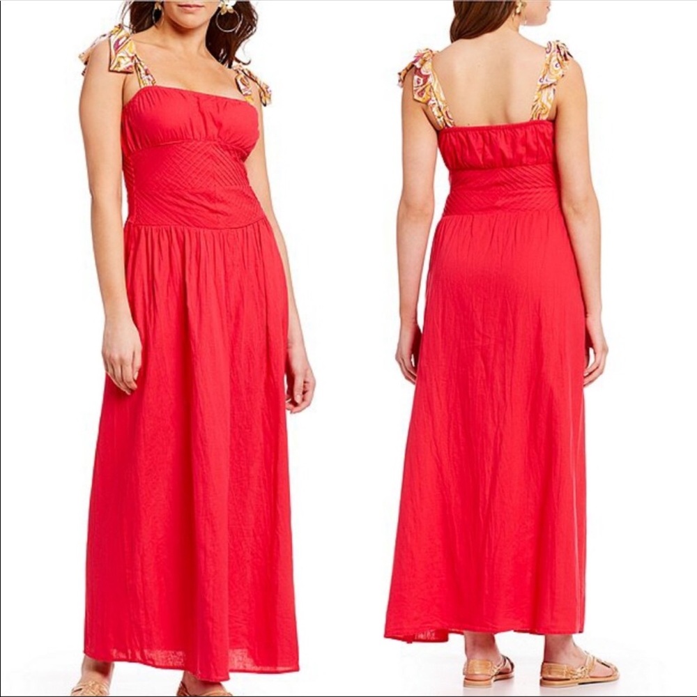 Free People | Santorini Coral Maxi Dress NWT - Picture 2 of 7